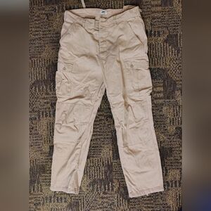 Obey High Rise Beige Cargo Pants